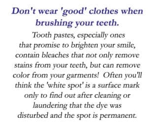 Brushing teeth tip